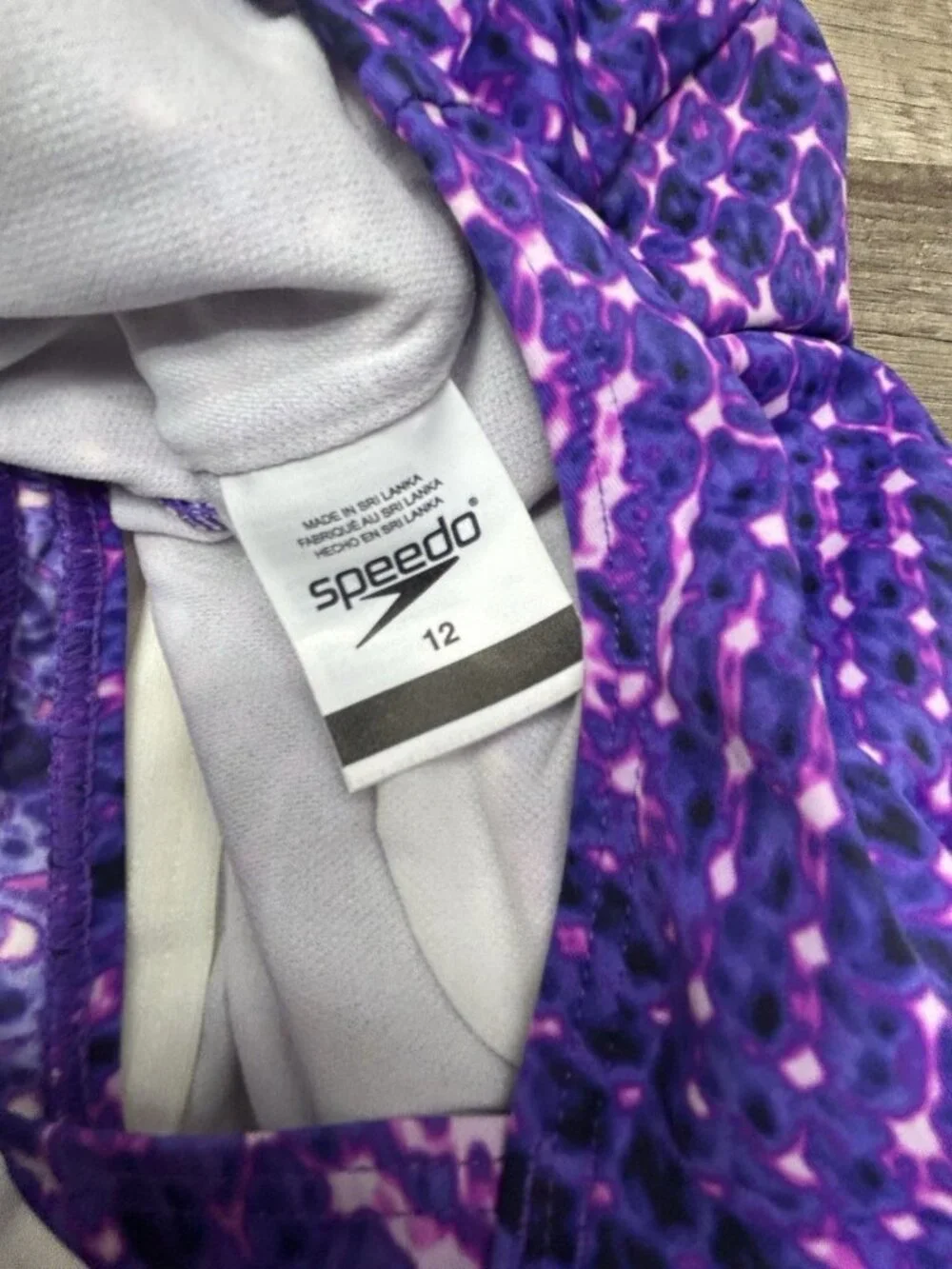 Speedo Ultraback Racerback One Piece Swimsuit Womens 12 Purple Athletic Training